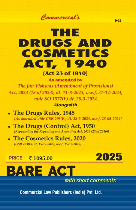 Drugs and Cosmetics Act, 1940 As amended by The Jan Vishwas (Amendment of Provisions) Act, 2023 - Retail Maharaj
