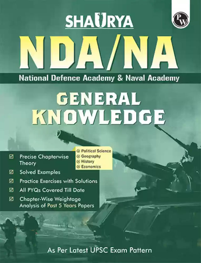 Pw Shaurya Ndana General Ability General Knowledge Book With Latest 2024 Solved Paper | National Defence Academy And Naval Academy Entrance Examination For 2024-25 - Retail Maharaj