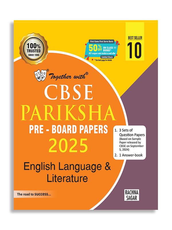 Together With Cbse Class 10 English Language And Literature Pariksha Pre-Board Papers For Exam 2025 - Retail Maharaj
