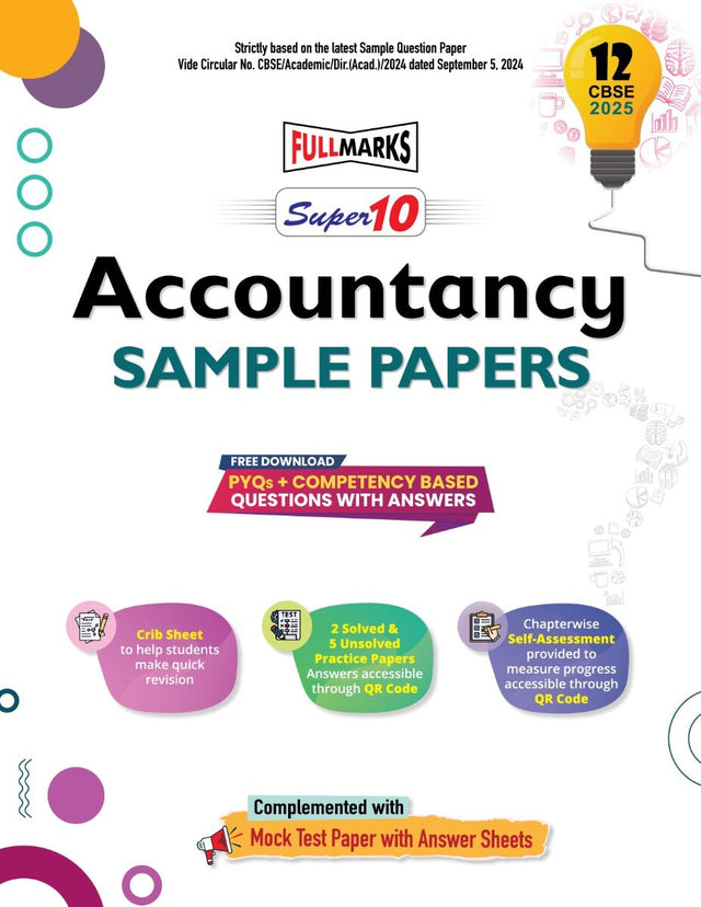 Full Marks Super 10 Sample Papers Accountancy for Class 12 | 2025 Exam - Retail Maharaj