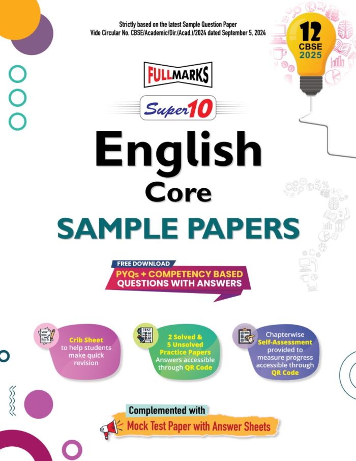 Full Marks Super 10 Sample Papers English Core for Class 12 | 2025 Exam - Retail Maharaj