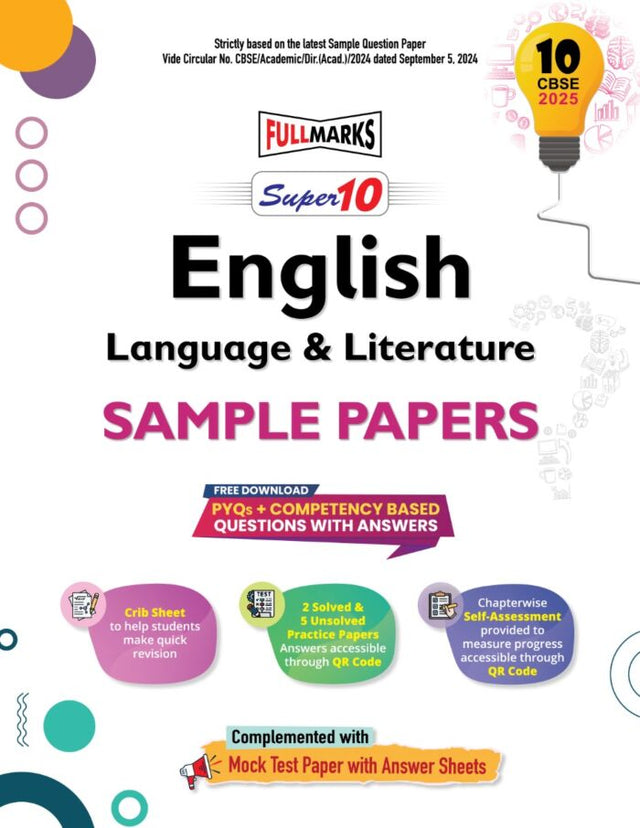 Full Marks Super 10 Sample Papers English Language & Literature for Class 10 | 2025 Exam - Retail Maharaj