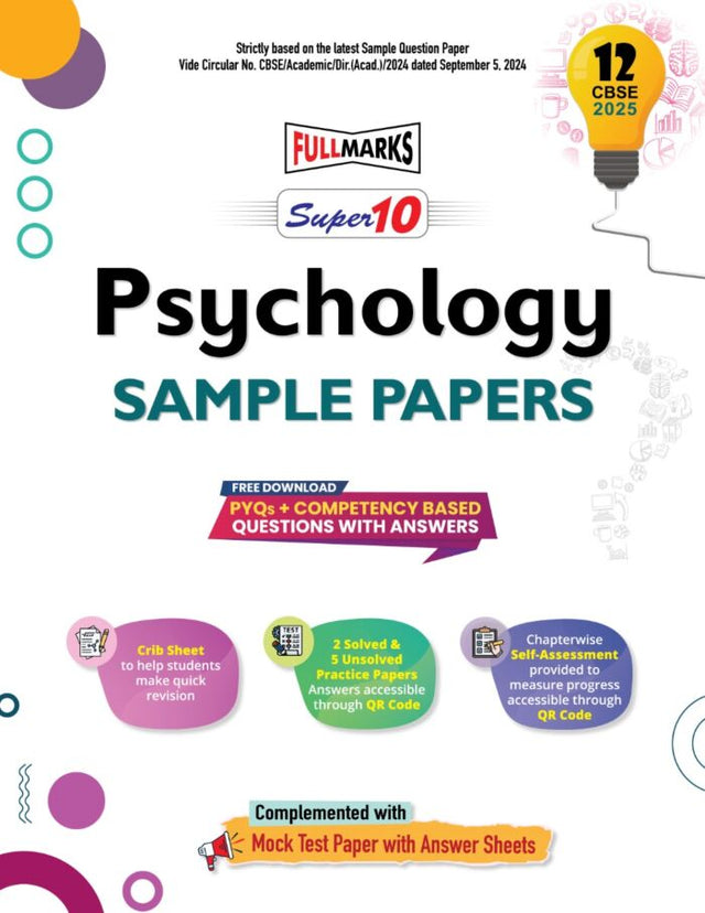 Full Marks Super 10 Sample Papers Psychology for Class 12 | 2025 Exam - Retail Maharaj