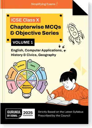 Gurukul By Oswal Chapterwise MCQs & Objective Series Vol I for ICSE 10 Exam 2025 - Retail Maharaj
