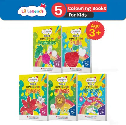 Lil Legends Book Of Copy Colouring For Kids (Set Of 5 Books) - Retail Maharaj