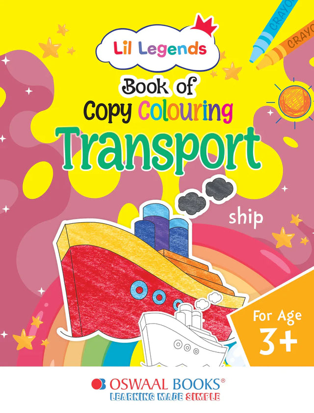 Lil Legends Book of Copy Colouring for kids,To Learn About Means of Transport, Age 3 + - Retail Maharaj