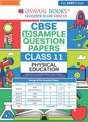 Oswaal CBSE Sample Question Paper Class 11 Physical Education Book For 2025 Exam - Retail Maharaj