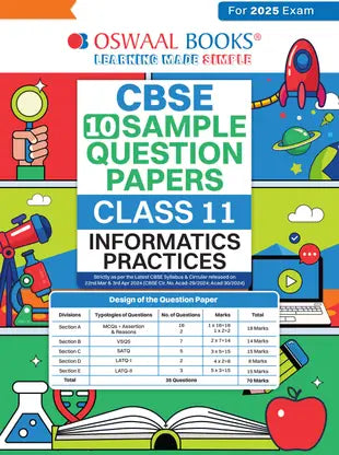 Oswaal CBSE Sample Question Papers Class 11 Informatics Practices Book (For 2025 Exam) - Retail Maharaj