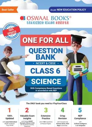 Oswaal One For All Question Bank NCERT & CBSE, Class-6 Science - Retail Maharaj