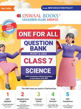 Oswaal One For All Question Bank NCERT & CBSE | Class-7 Science Latest Exam - Retail Maharaj