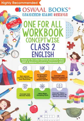 Oswaal One For All Workbook, Class 2, English - Retail Maharaj
