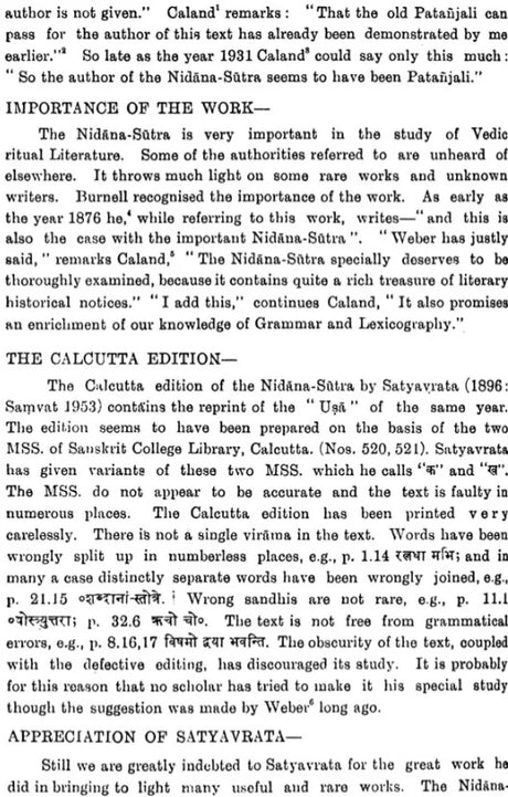 Nidana-Sutra of Patanjali (Edited with an Introduction, a Fragmentary Commentary and Indices) - Retail Maharaj