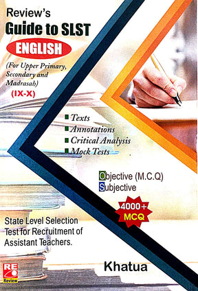 Review's Guide to SLST English (For Upper Primary, Secondary & Madrasah) Class IX-X [Paperback] Khatua & Khatua - Retail Maharaj