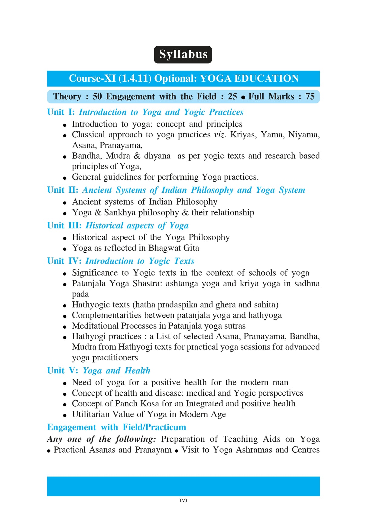 CC-11 Yoga Education (BEd 4th Sem Optional) - Retail Maharaj