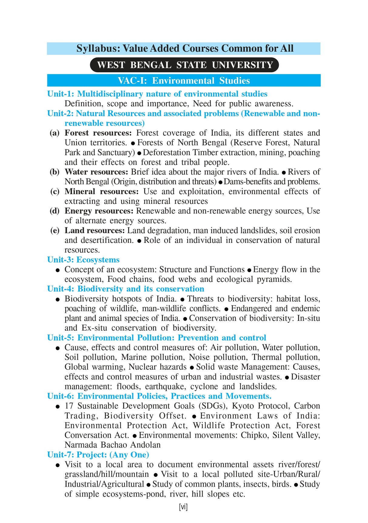 Paribeshbidya (Environmental Studies)_WBSU_1st Sem_CVAC1/BKU_1st Sem_ACS/106/VAC-1 - Retail Maharaj