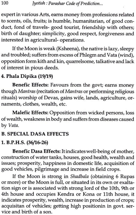 Jyotish: Parashar Code of Prediction: Dasa Analysis - Effects / Events: Based on Ten Prime Classics - Retail Maharaj