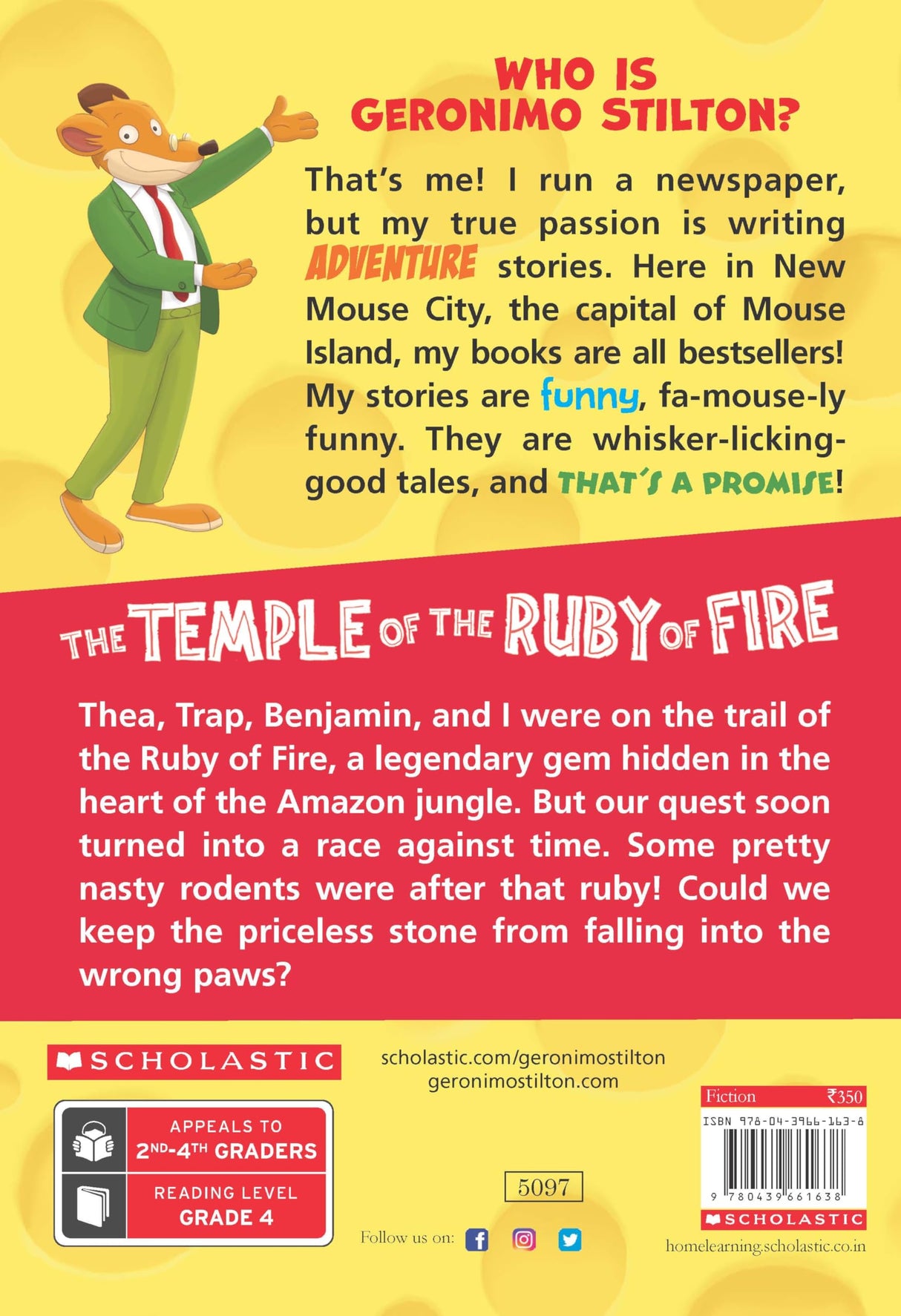 GERONIMO STILTON #14 THE TEMPLE OF THE RUBY OF FIRE - Retail Maharaj