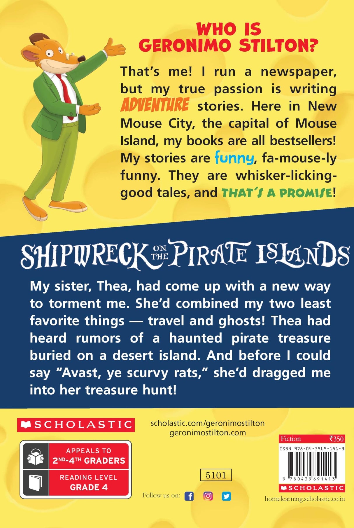 GERONIMO STILTON #18 SHIPWRECK ON THE PIRATE ISLANDS - Retail Maharaj