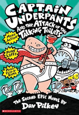 Captain Underpants and the Attack of the Talking Toilets: 2 [Paperback] Captain Underpants and Dav Pilkey - Retail Maharaj