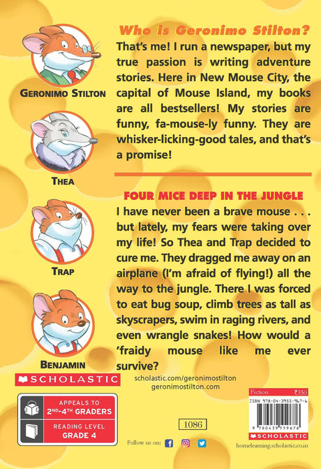 GERONIMO STILTON #05 FOUR MICE DEEP IN THE JUNGLE Geronimo Stilton - Retail Maharaj