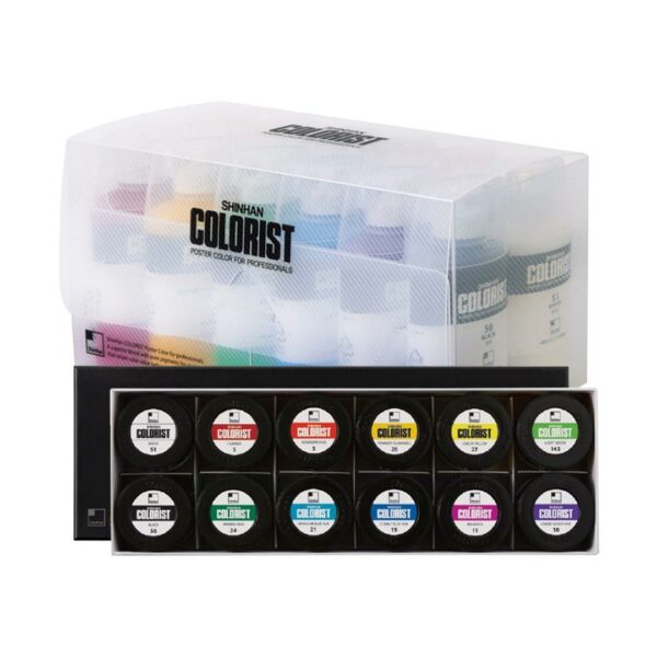 ShinHan Professional COLORIST Poster Color 40ml Tube & Jar Set of 12 - Retail Maharaj