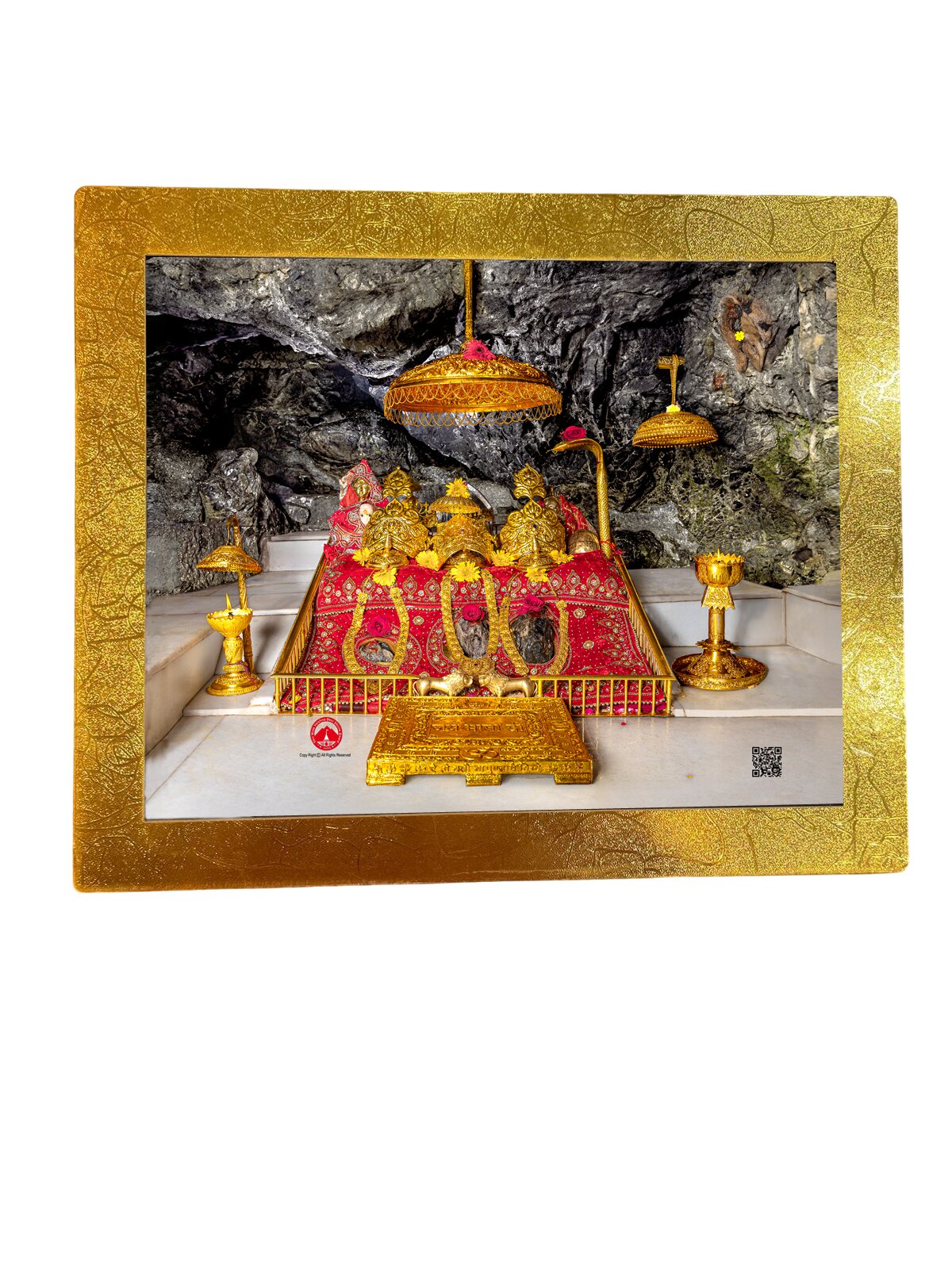 Laser Joint Free LED Frame 12"x15" - Mata Vaishno Devi - Retail Maharaj