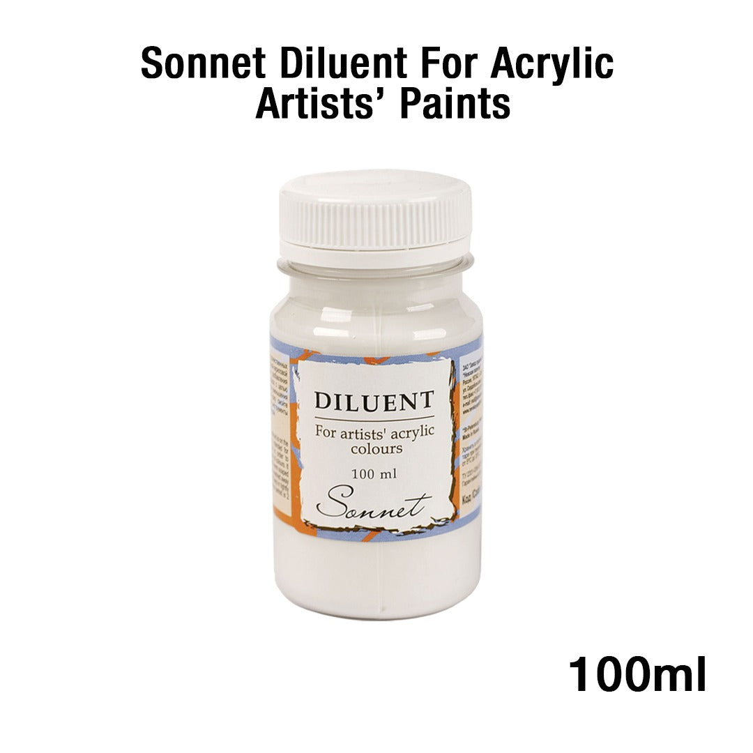 Sonnet Acrylic Paint Diluent Water Based Thinning Medium - Retail Maharaj