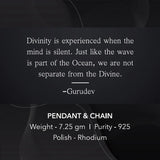 Sri Sri Silver Pendant With Chain - Retail Maharaj
