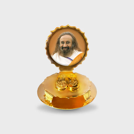 Metal Pooja Stand with Paduka - Retail Maharaj