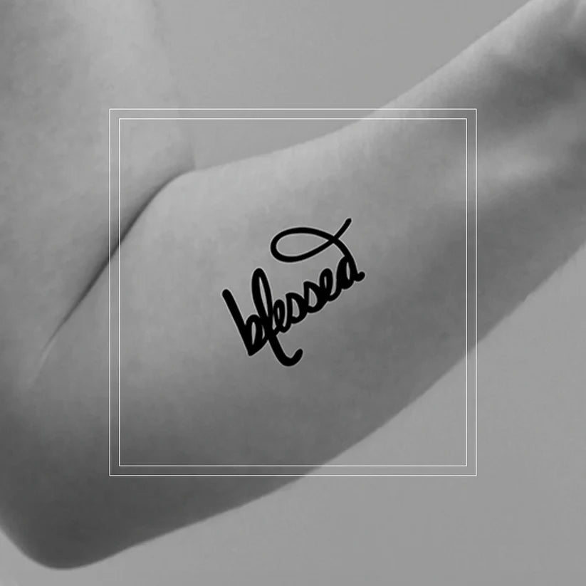 Temporary Tattoo - Blessed - Retail Maharaj