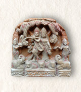 Soapstone Carving – Radha Krishna Under Kadamba Tree – Handcrafted Divine Art