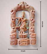 Odisha Soapstone Carving – Krishna with Peacocks – Handcrafted Divine Sculpture