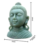 Odisha Green Stone Carving – Buddha Head – Handcrafted Spiritual Sculpture