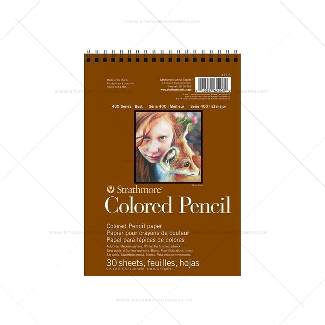 Strathmore 400 Series Colored Pencil Pad – Wire Bound, Medium Surface