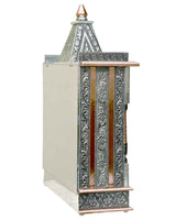 Ghar Mandir: Wall-Hung Aluminium & Copper Mandir (28" x 21") - Retail Maharaj