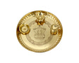 Puja Dish Brass Aksharderi Charnarvind - Retail Maharaj