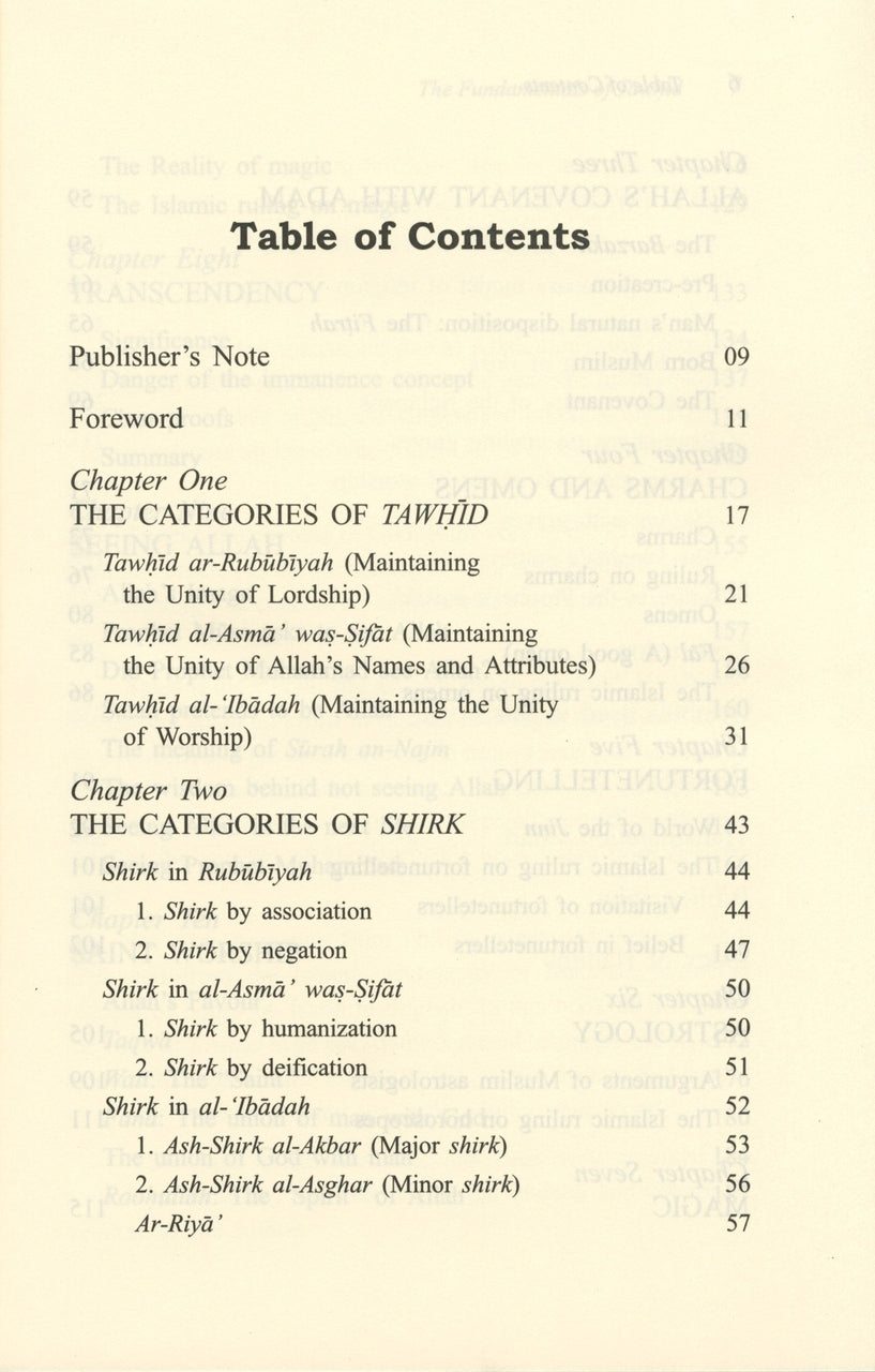 The Fundamentals of Tawheed: Islamic Monotheism - Retail Maharaj