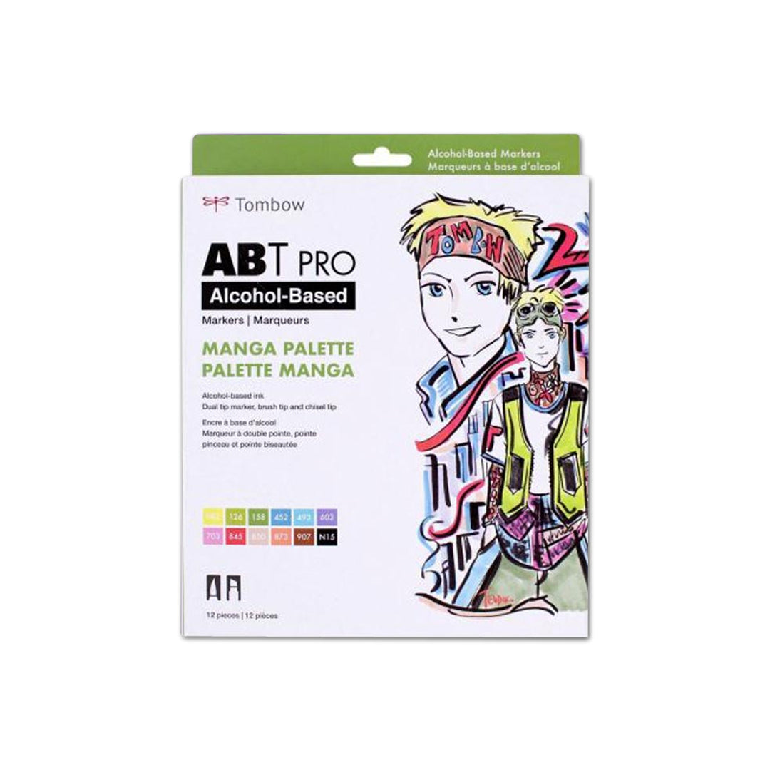 Tombow ABT PRO Alcohol Based Dual Tip Art Markers Palette Set of 12