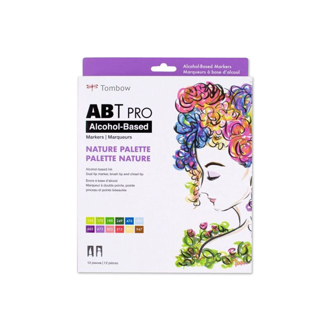 Tombow ABT PRO Alcohol Based Dual Tip Art Markers Palette Set of 12
