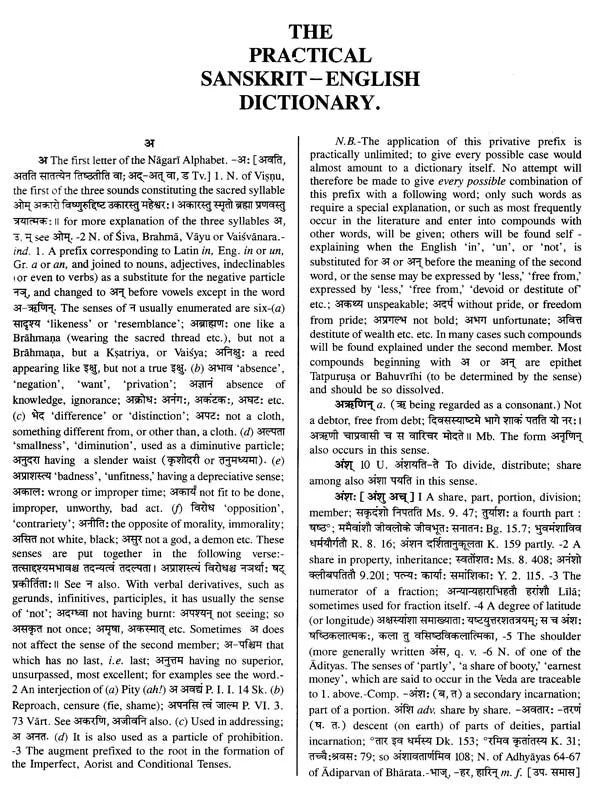 The Practical Sanskrit-English Dictionary - Retail Maharaj
