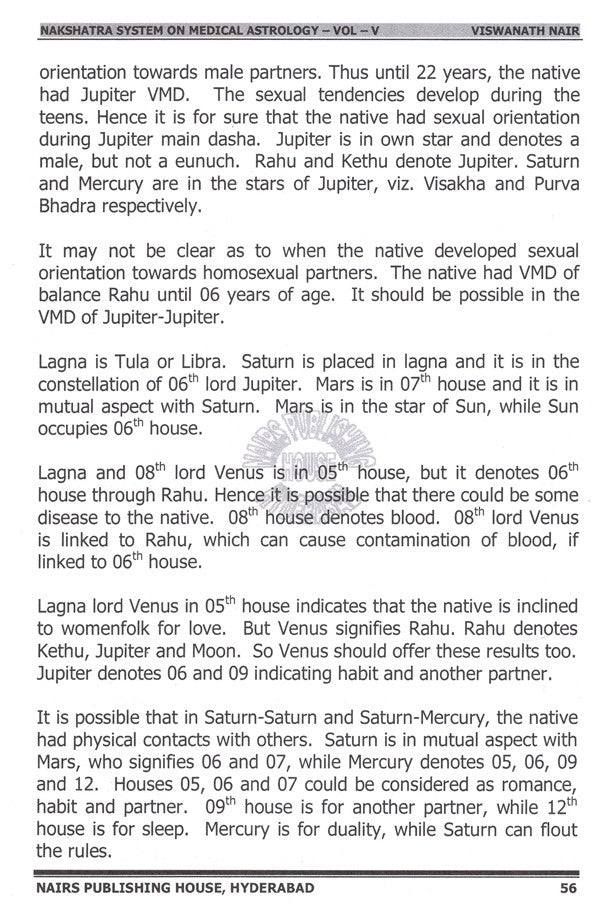 Nakshatra System On Medical Astrology (5th Volume 2nd Edition) [English] - Retail Maharaj