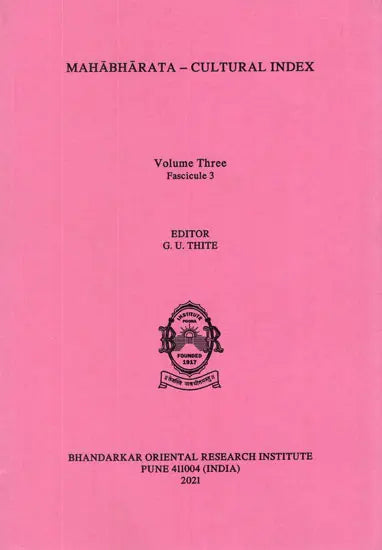 Mahabharata- Cultural Index (Volume Three, Fascicule 3) - Retail Maharaj