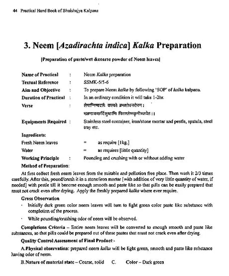 Practical Hand Book of Bhaishajya Kalpana - Retail Maharaj