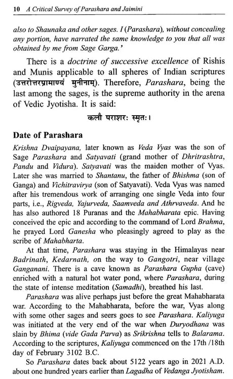 A Critical Survey of Parashara and Jaimini - Retail Maharaj