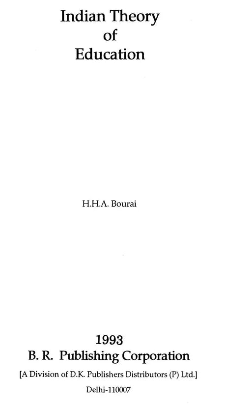 Indian Theory of Education - Retail Maharaj