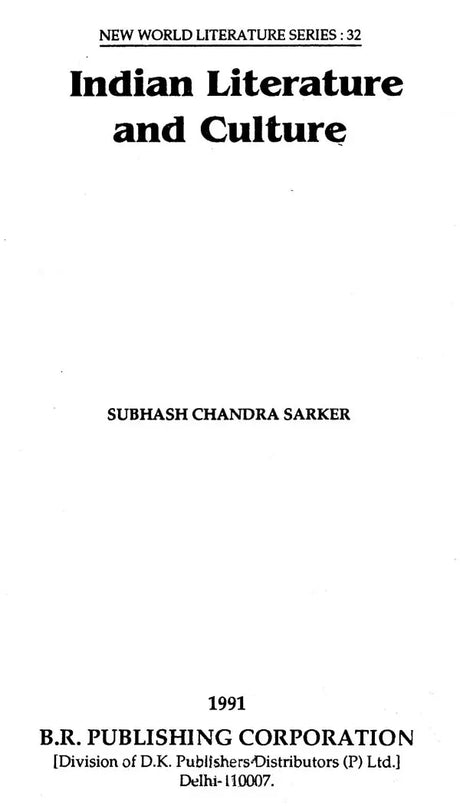 Indian Literature and Culture - Retail Maharaj