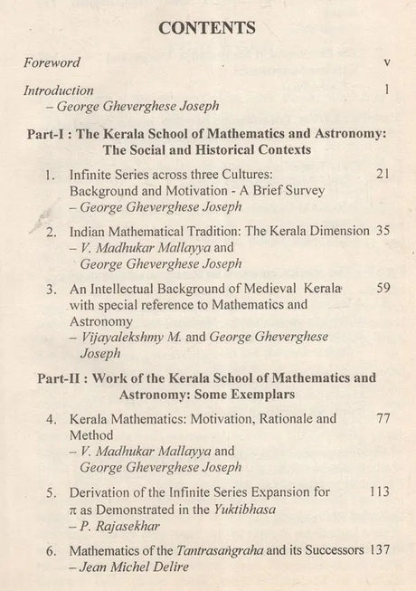 Kerala Mathematics- History and Its Possible Transmission to Europe (An Old and Rare Book) - Retail Maharaj
