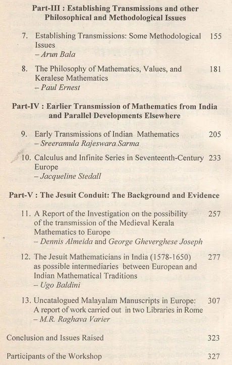 Kerala Mathematics- History and Its Possible Transmission to Europe (An Old and Rare Book) - Retail Maharaj