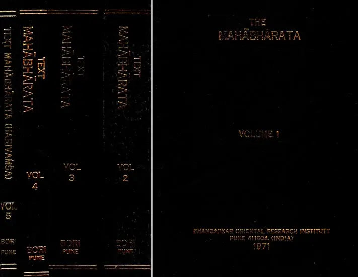 The Mahabharata- Text As Constituted in Its Critical Edition (An Old and Rare Book in Set of 5 Volumes) - Retail Maharaj