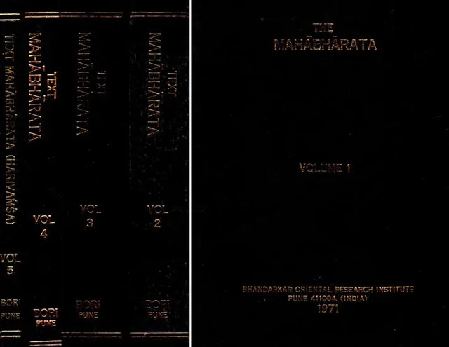 The Mahabharata- Text As Constituted in Its Critical Edition (An Old and Rare Book in Set of 5 Volumes) - Retail Maharaj